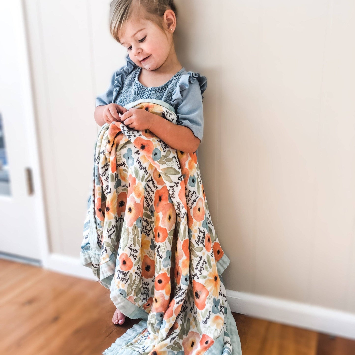 Luxury Double Sided Muslin Blanket - Watercolor