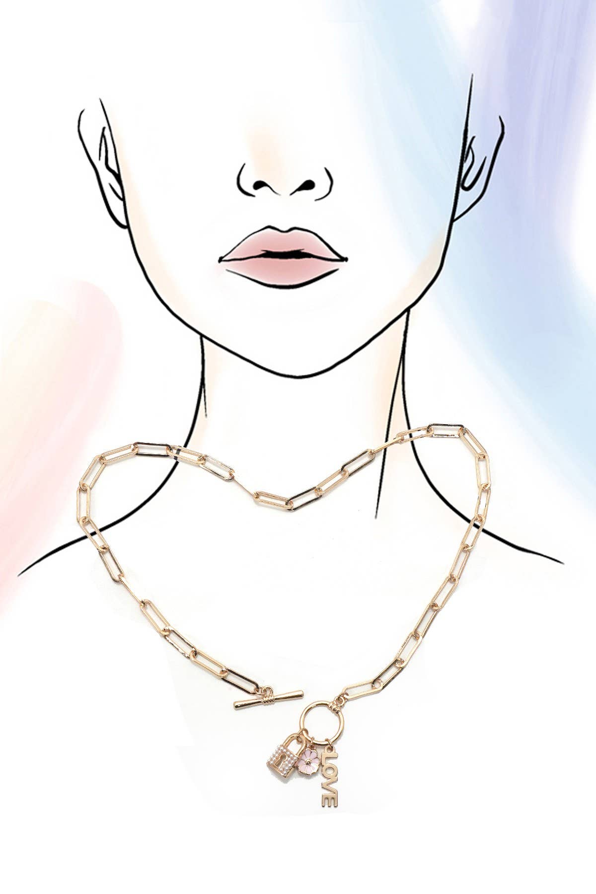 Charm Necklace | Locked in Love