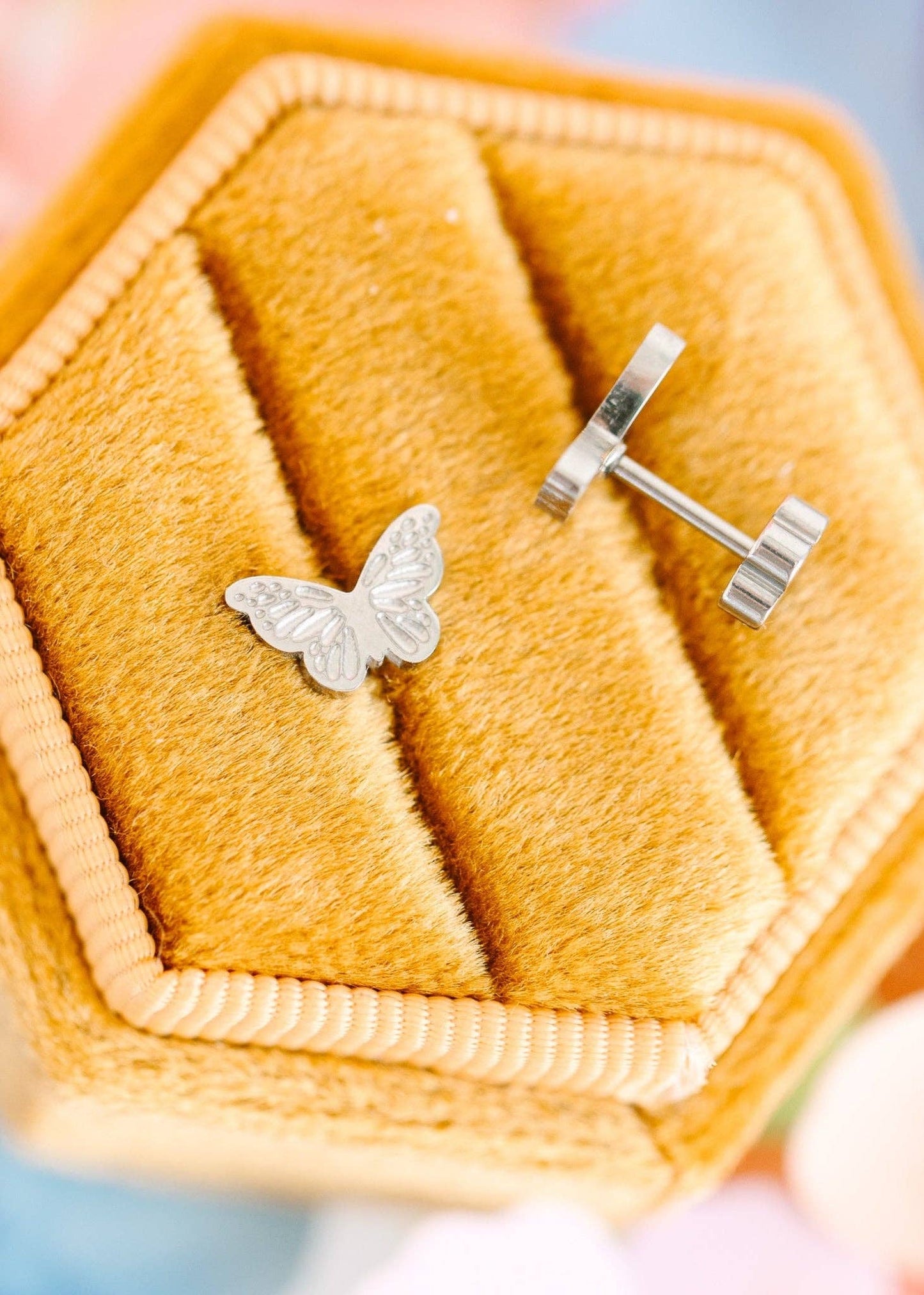 Silver Classic Butterflies Earrings