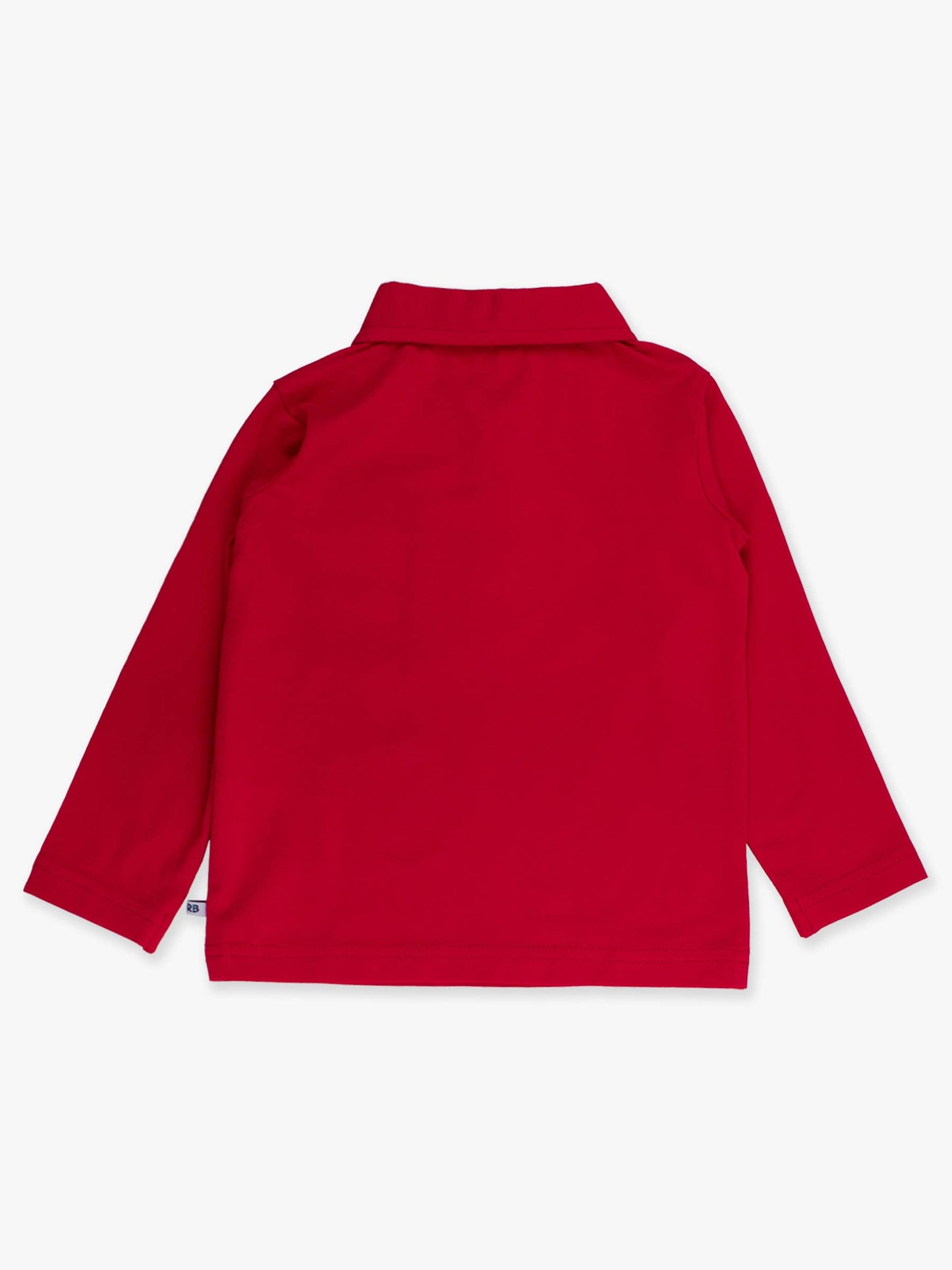 RuffleButts + RuggedButts - Boys Red Knit Long Sleeve Polo Shirt