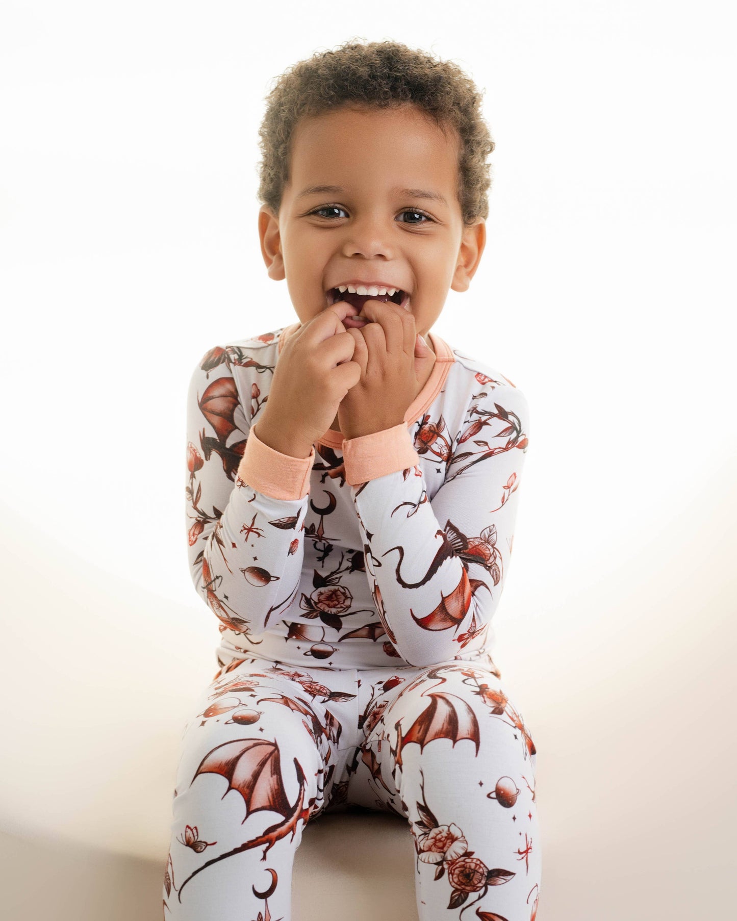 Dreaming with Dragons Long Sleeve Kids Bamboo Pajama Set