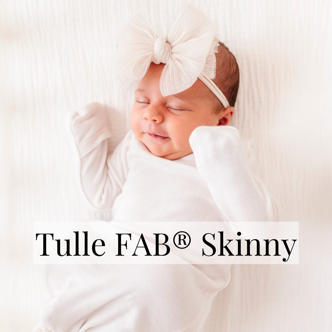 Baby Bling® Tulle FAB® Skinny nylon headband with tulle bow