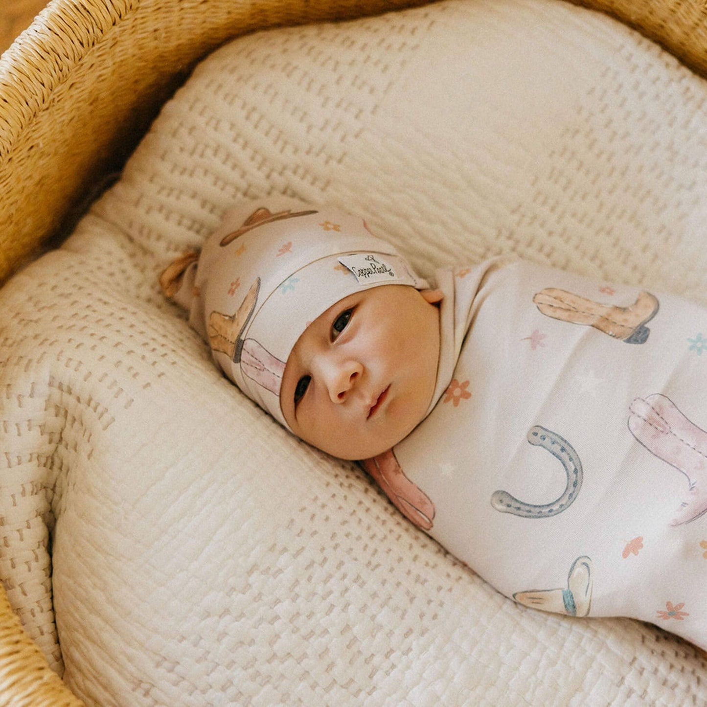Copper Pearl | Knit Swaddle Blanket - Cheyenne
