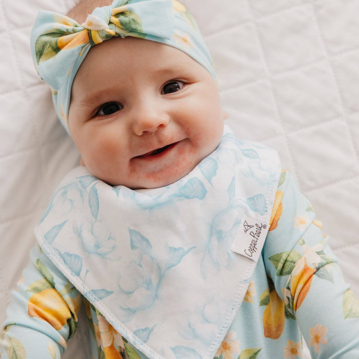 Copper Pearl | 4 Pack Baby Bandana Bibs - Melody