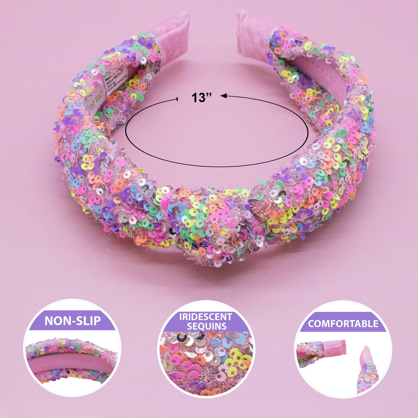 Confetti Sequin Knotted Headband