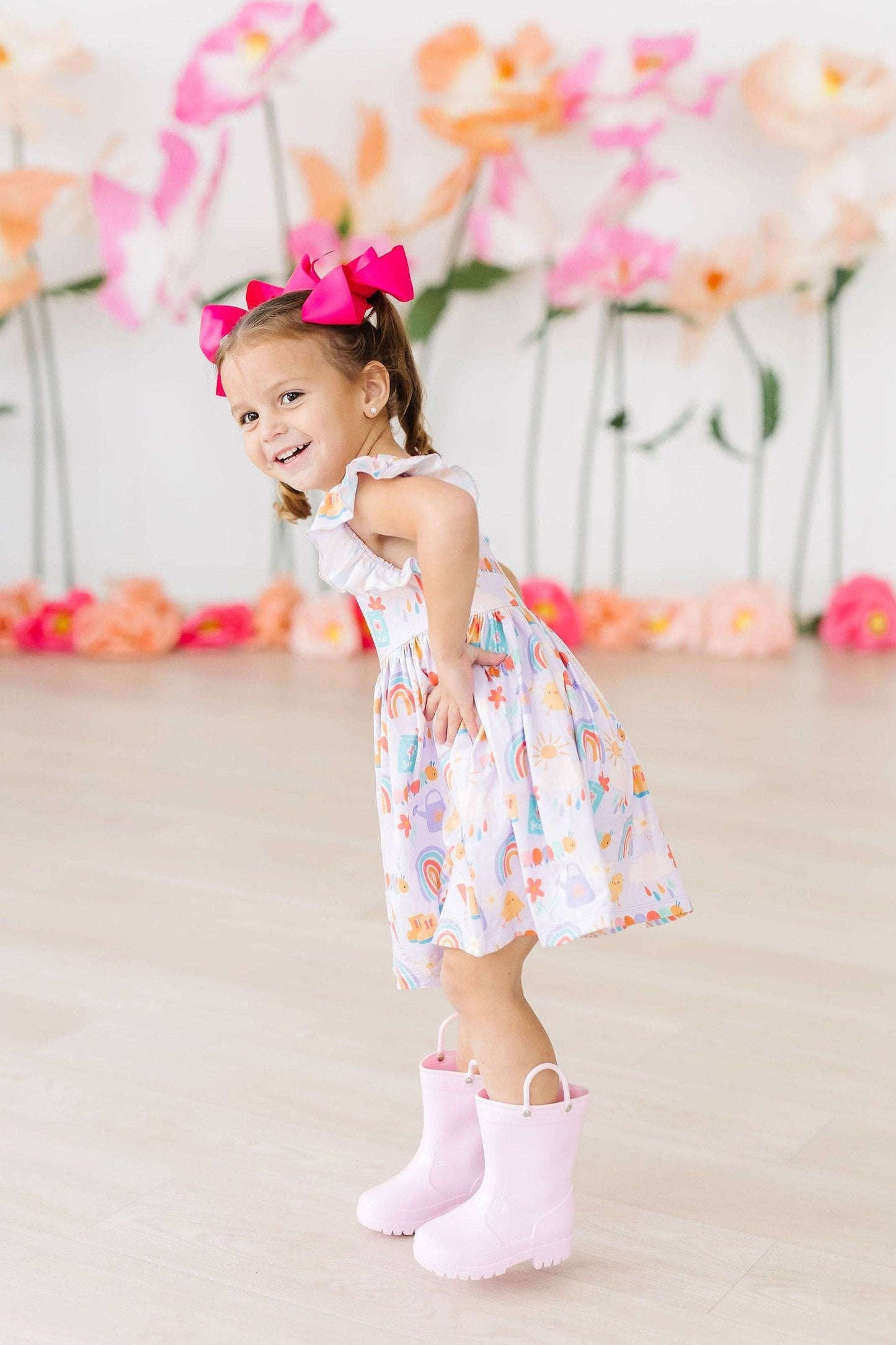 Mila & Rose - Rainy Day Flutter Sleeve Twirl Dress