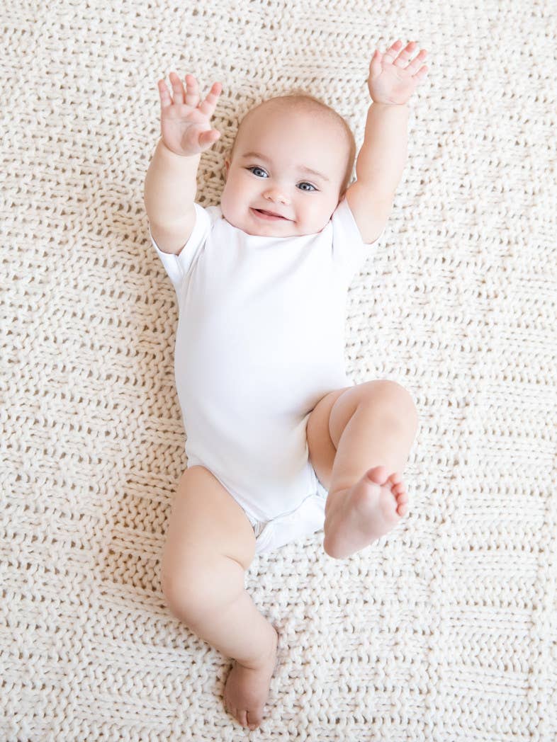 Colored Organics - Organic Baby Short Sleeve Classic Bodysuit - White