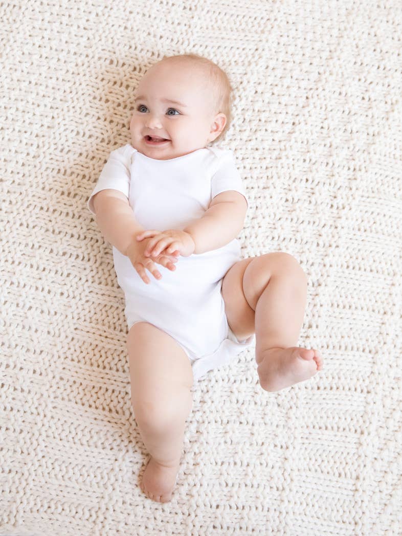Colored Organics - Organic Baby Short Sleeve Classic Bodysuit - White