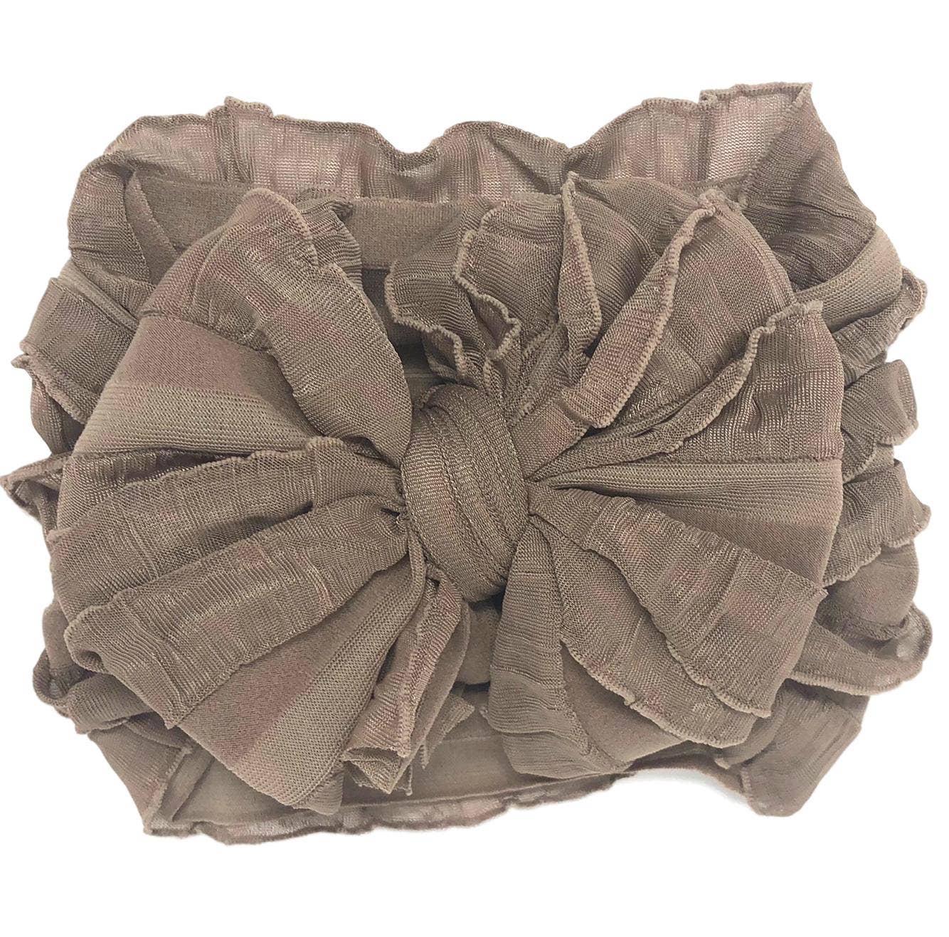 Rockin Royalty - Mocha Ruffled Headband