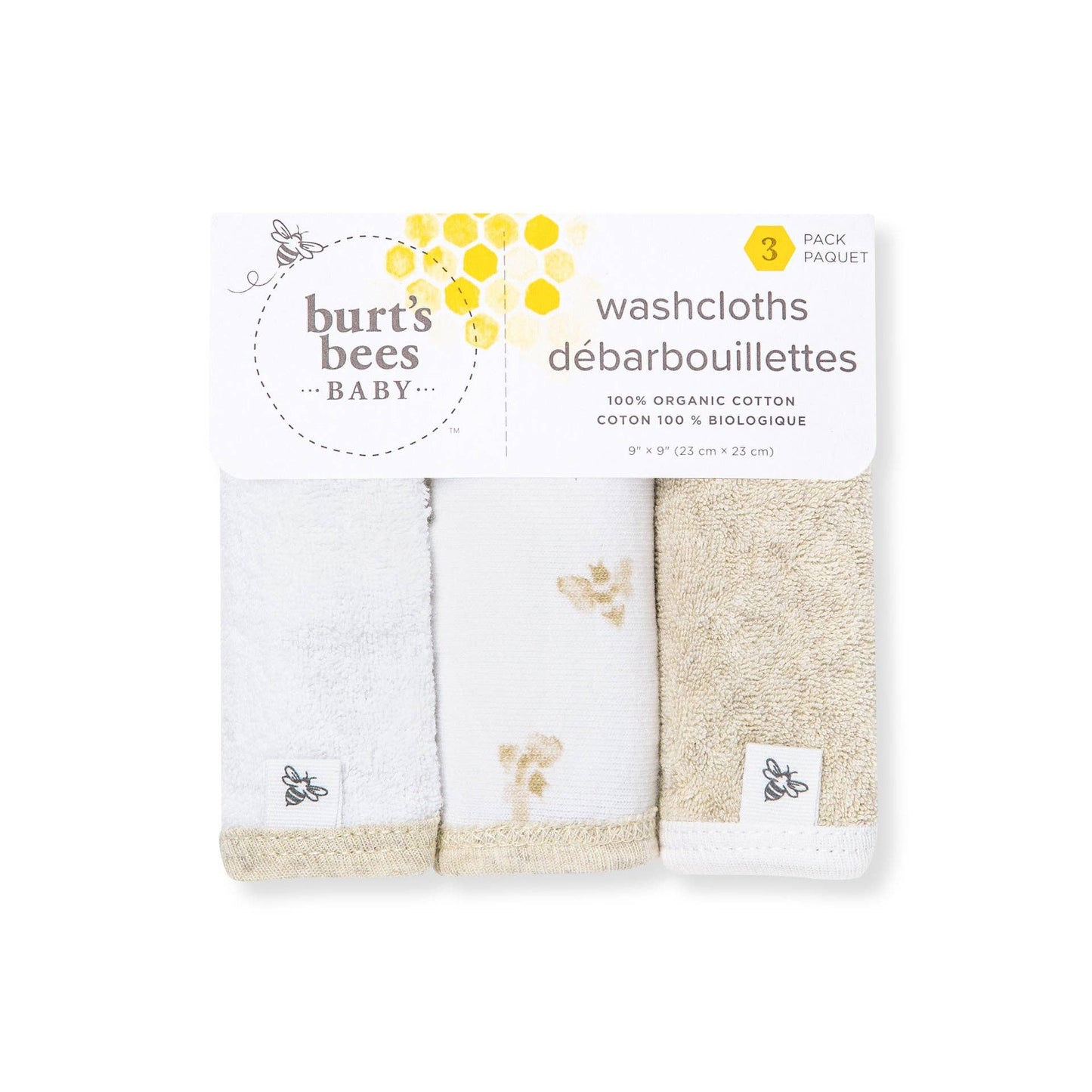 Golden Bee Knit Terry Washcloths