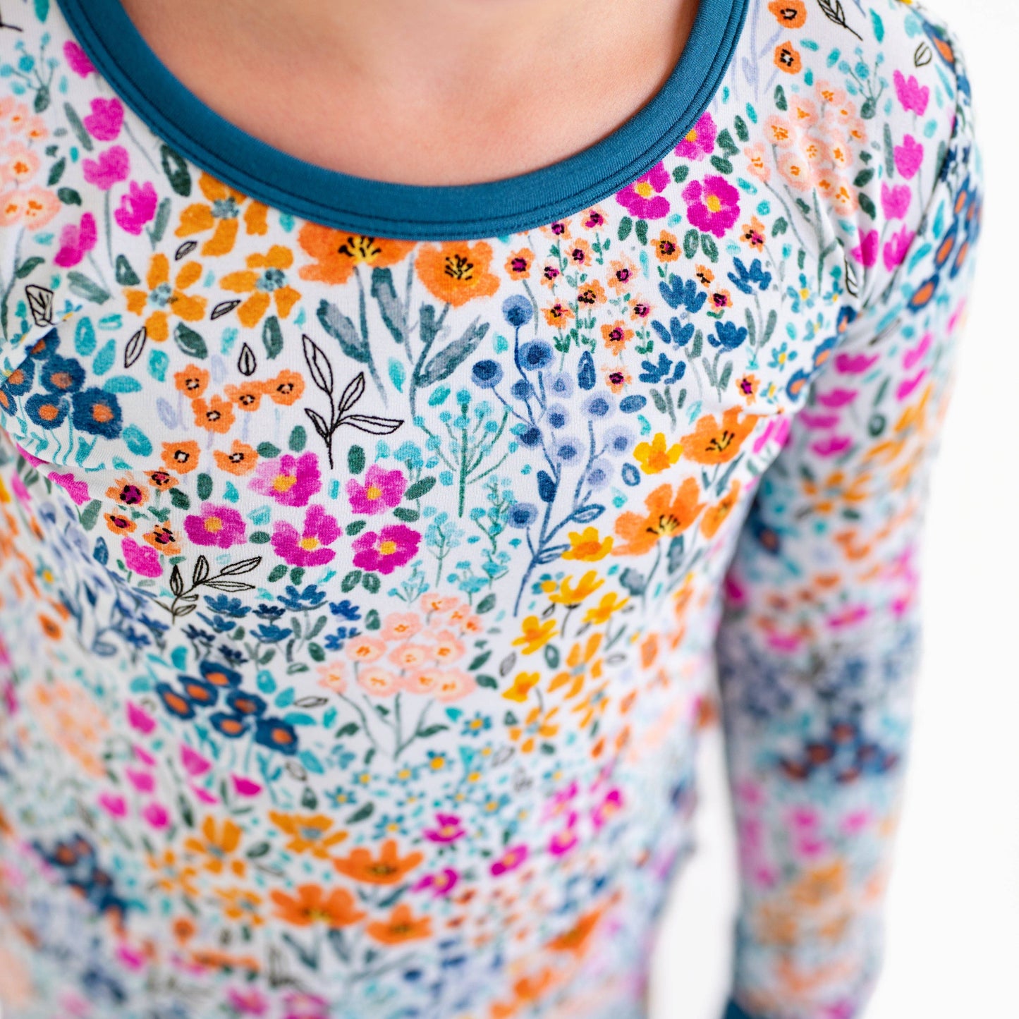 Whispering Wildflowers Long Sleeve Kids Bamboo Pajama Set