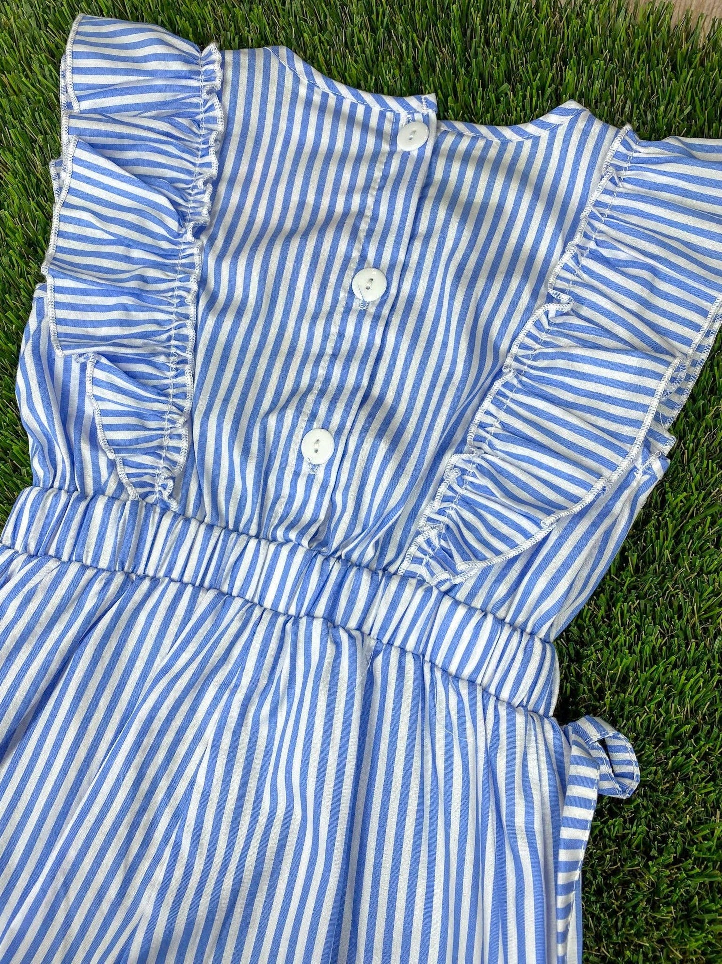 Baseball Applique Bow Romper