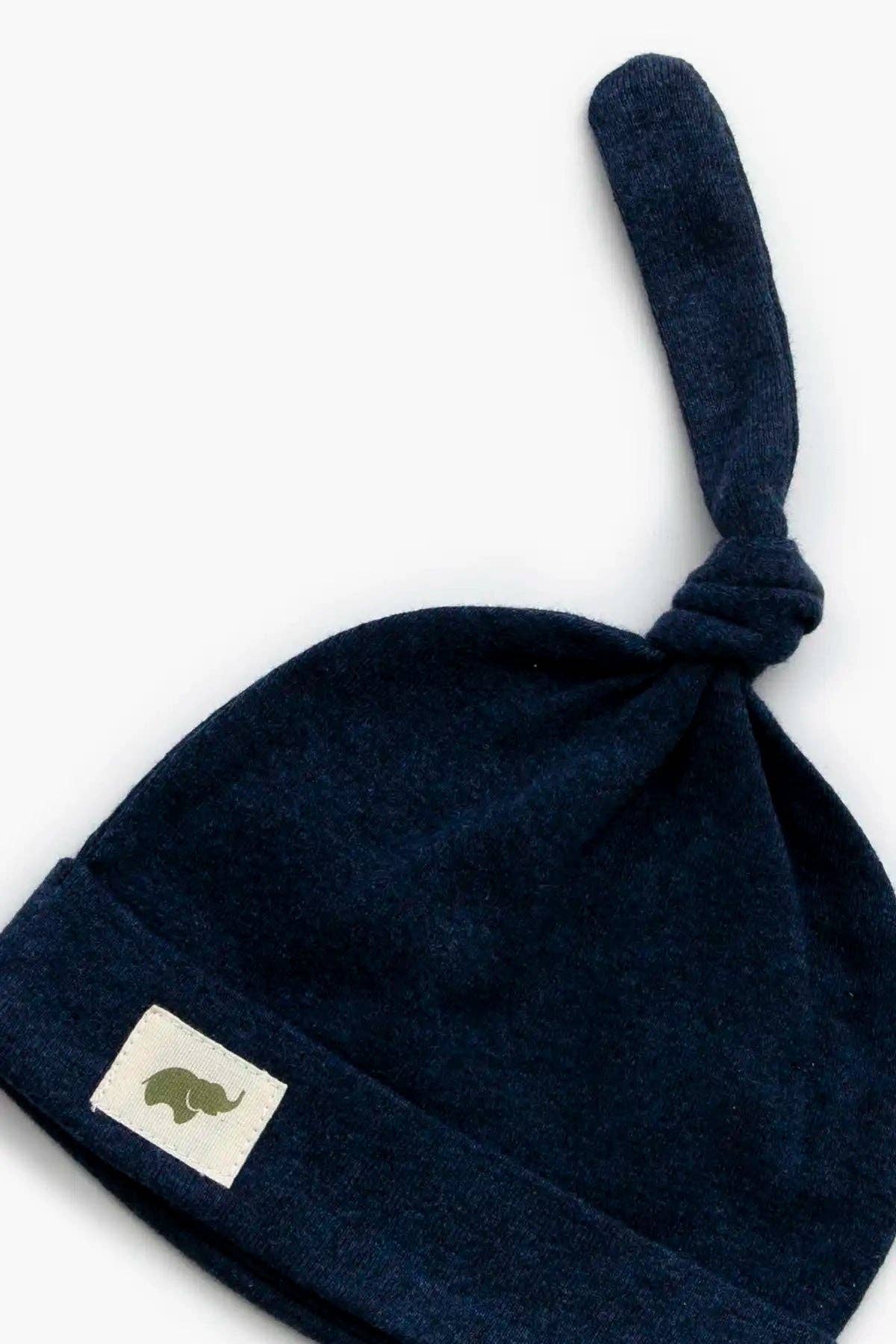 Navy Blue Heather Knot Hat | 100% Organic Cotton