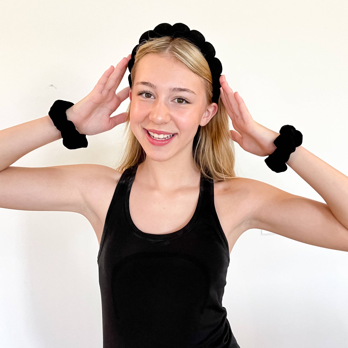 Spa Headband & Scrunchie Wristband Set