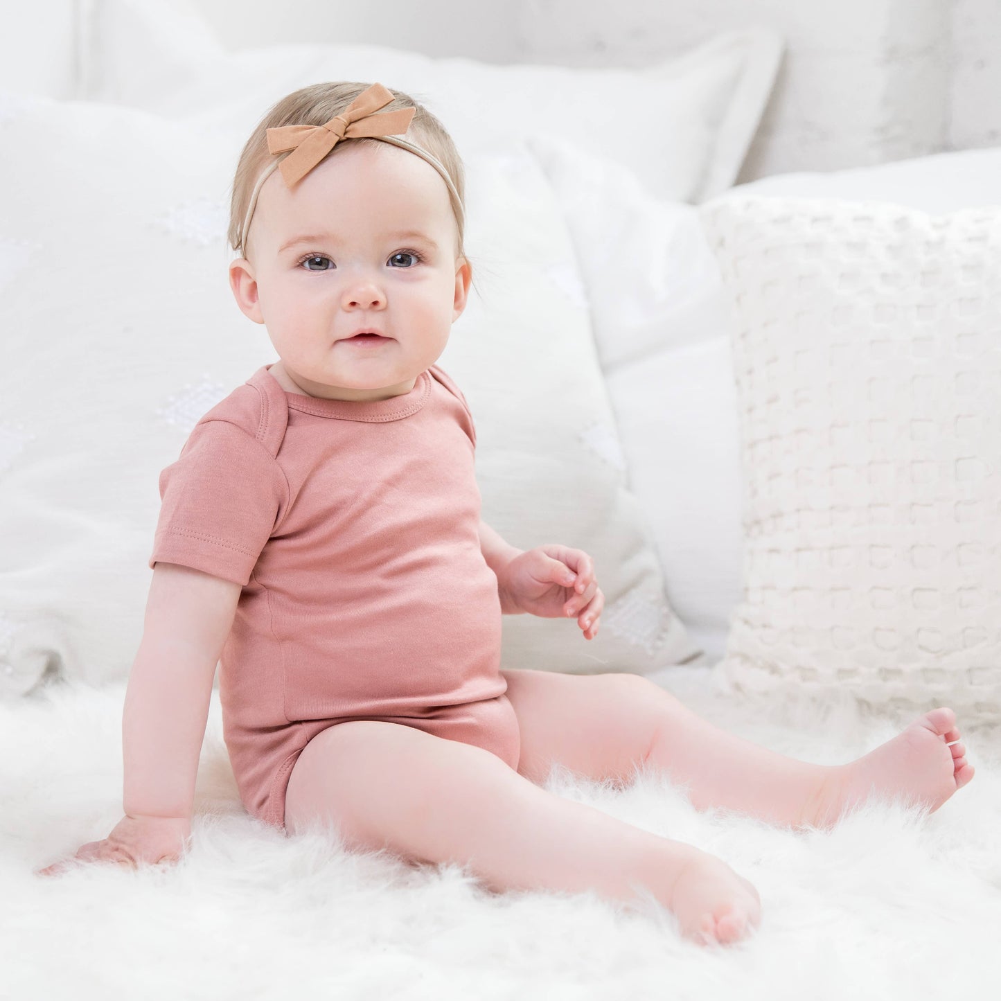 Colored Organics - Organic Baby Short Sleeve Classic Bodysuit - Rose
