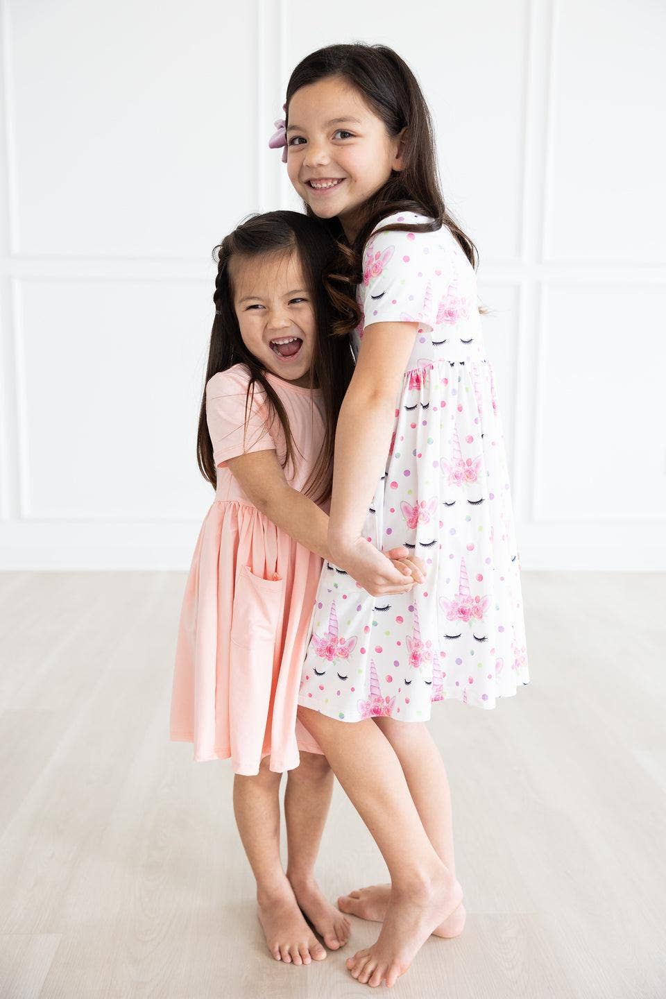 Mila & Rose - Peach S/S Pocket Twirl Dress