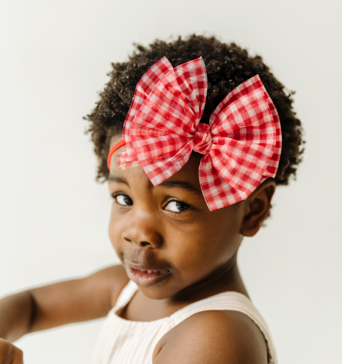 Baby Bling® Tulle FAB® Skinny nylon headband with tulle bow