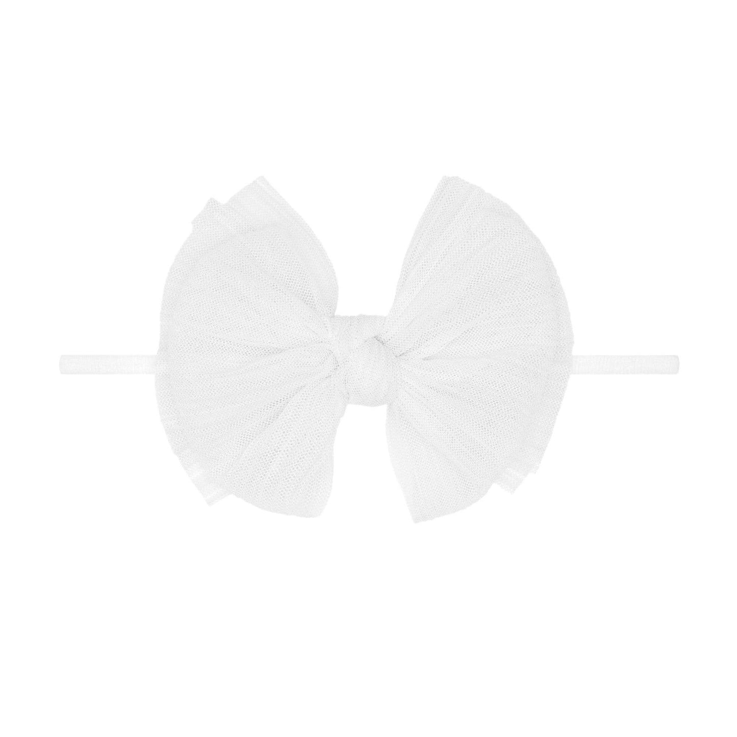 Baby Bling® Tulle FAB® Skinny nylon headband with tulle bow