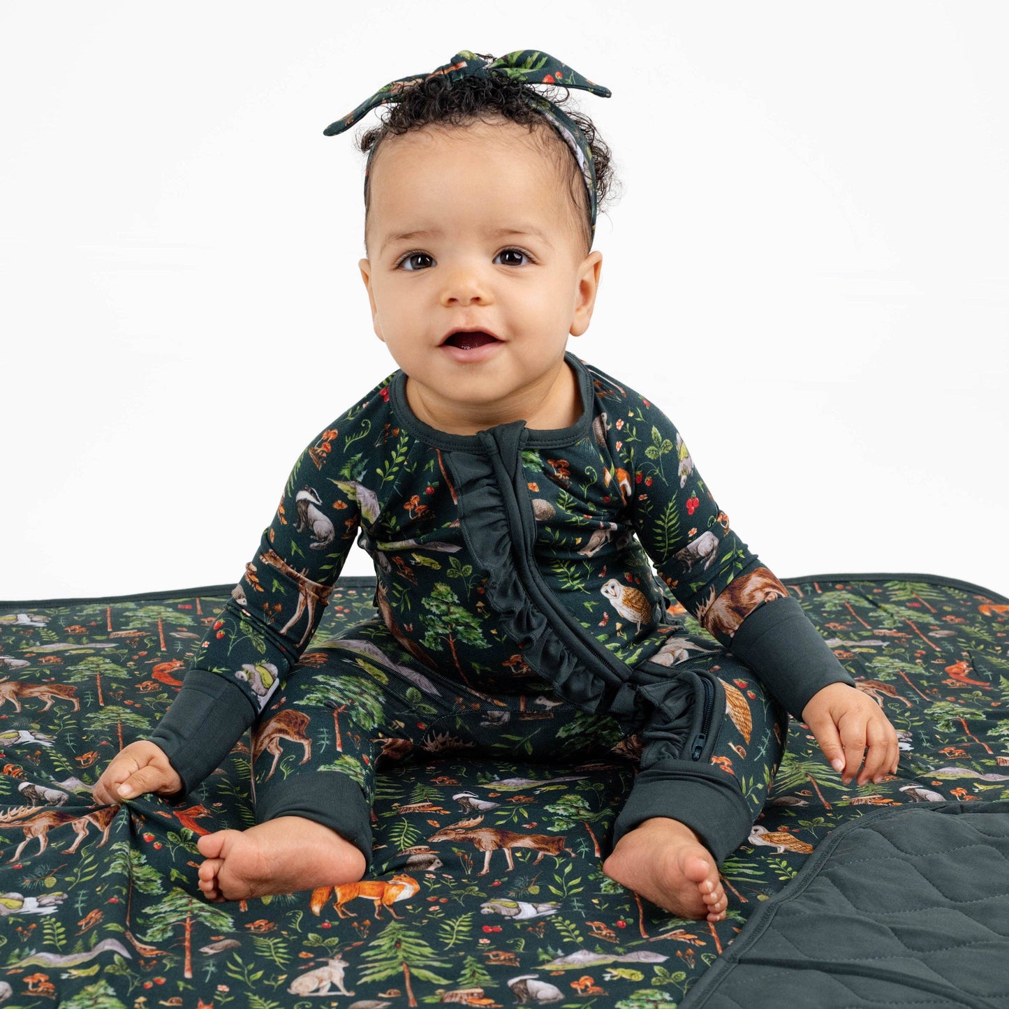 Wood You Be My Friend Ruffle Romper Pajamas
