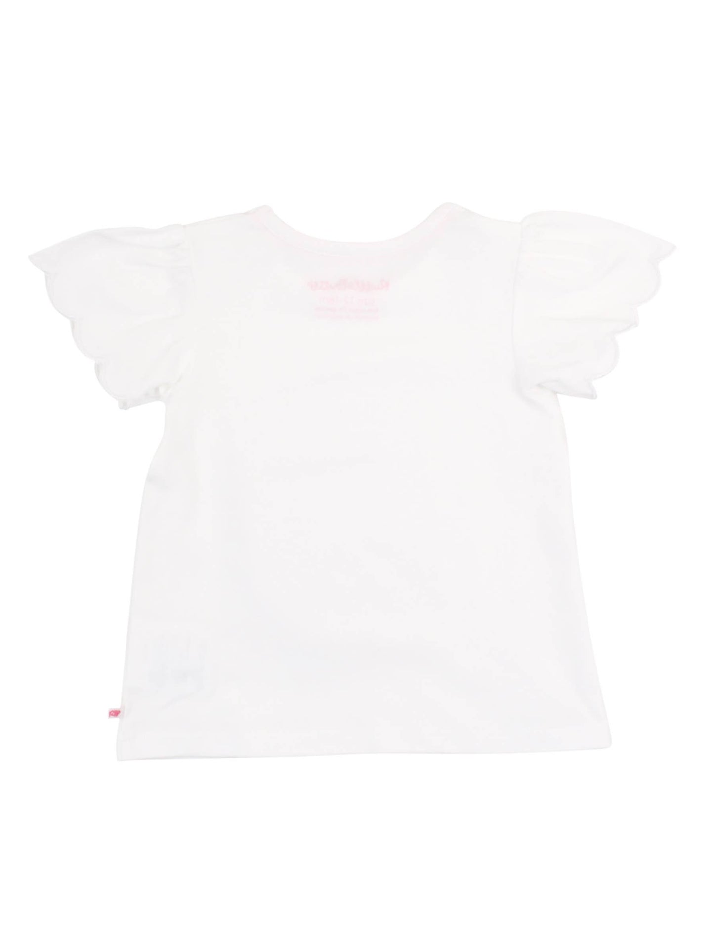RuffleButts + RuggedButts - Girls White Scallop Tee