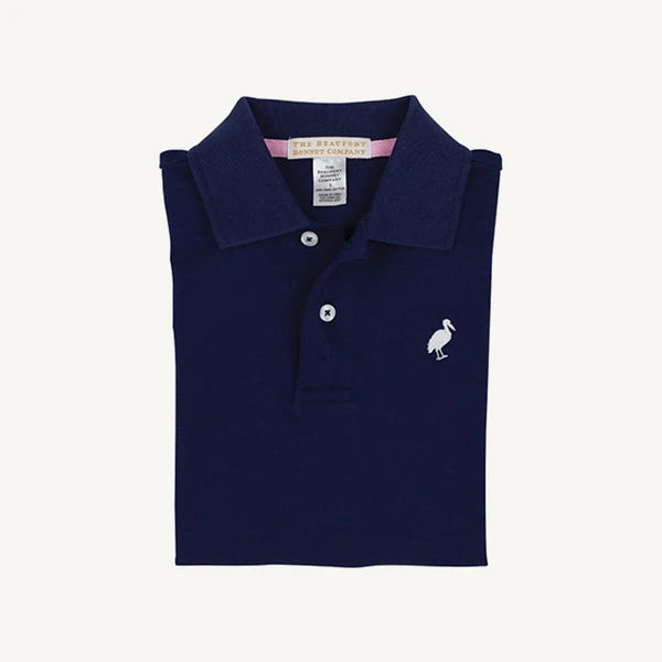 TBBC | SS Prim and Proper Polo - Nantucket Navy with Worth Ave White