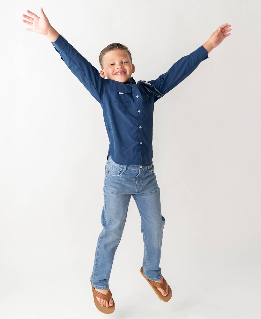 RuffleButts + RuggedButts - Boys Light Wash Denim Jeans