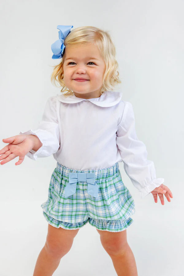 TBBC | Maude's Peter Pan Collar Shirt & Onesie (Long Sleeve) - Worth Ave White