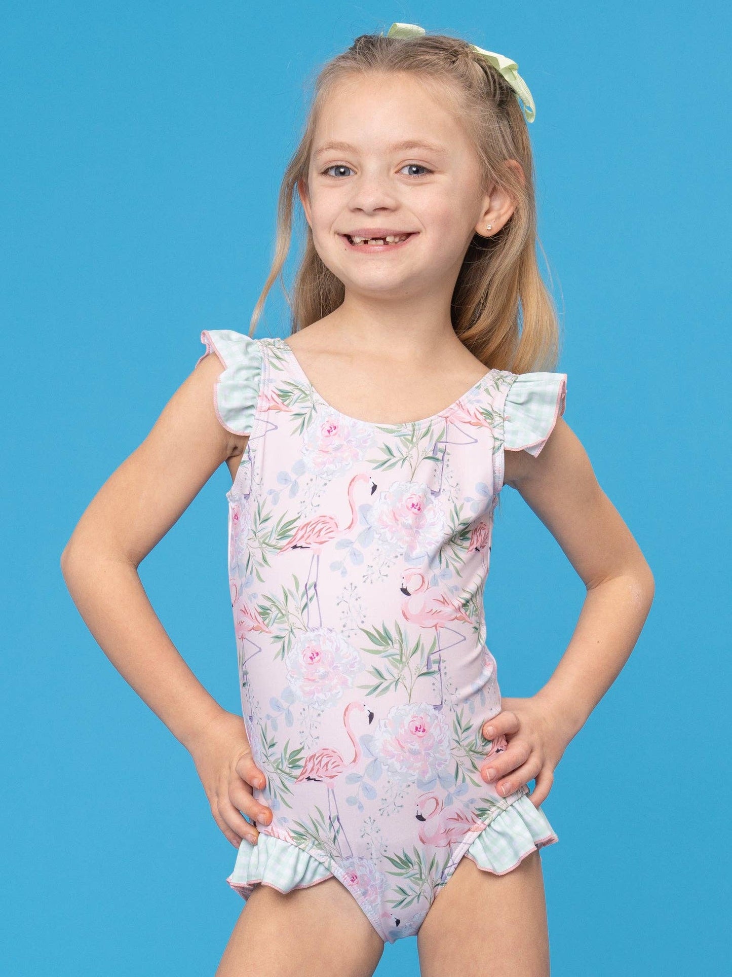 Flamingo Ruffle Swimsuit