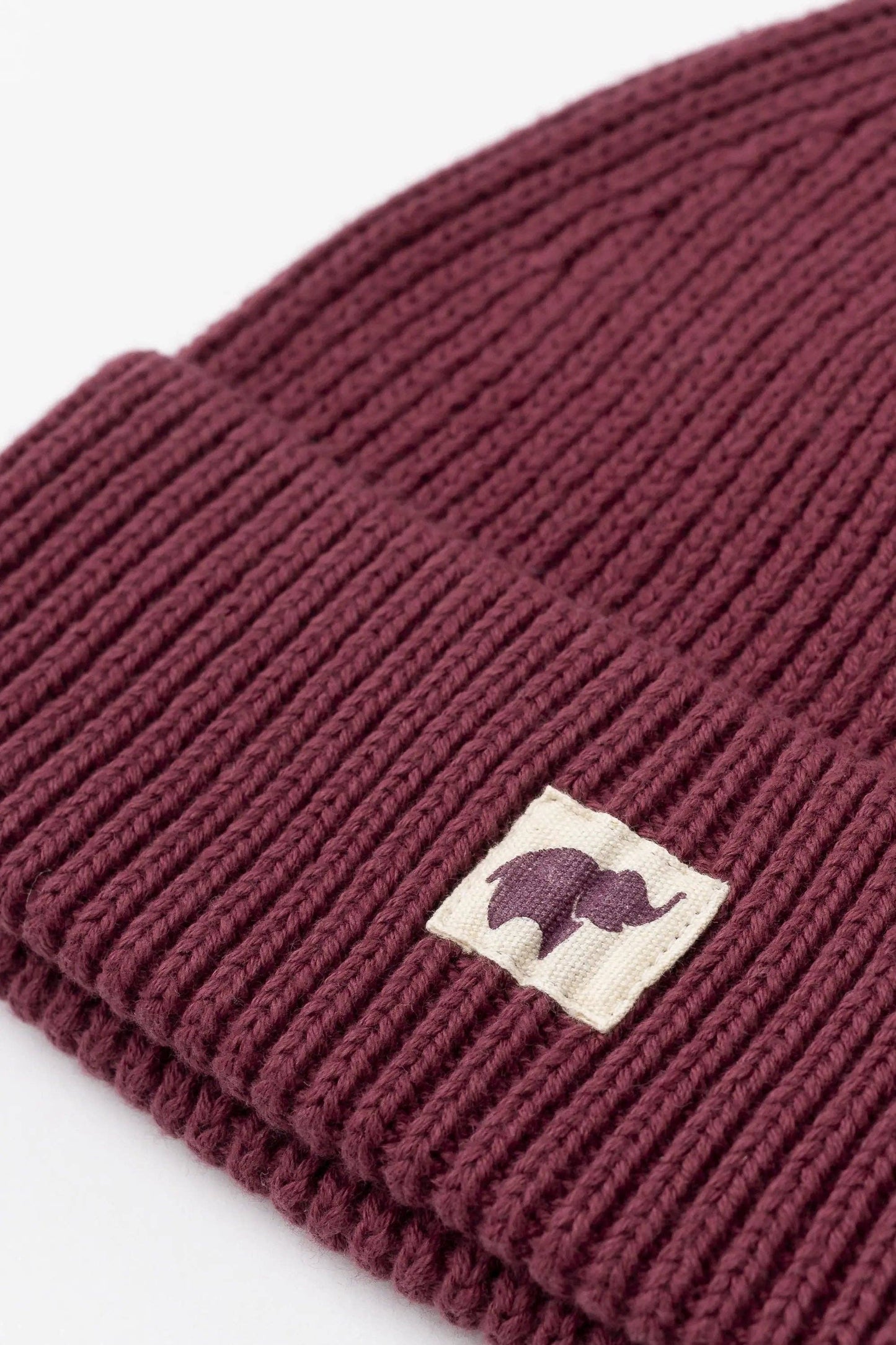 Plum Chunky Knit Cap | 100% Organic Cotton