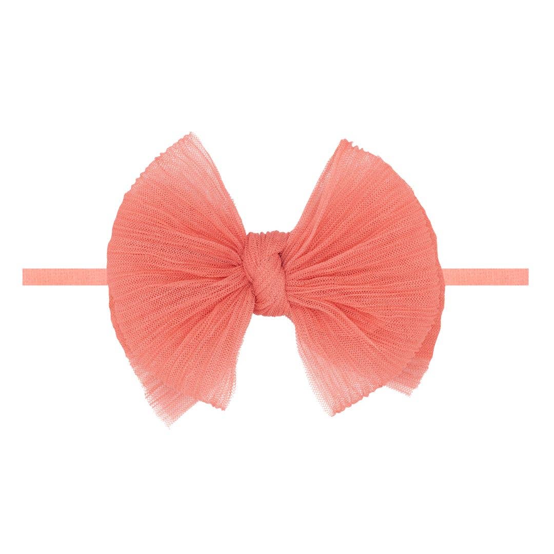 Baby Bling® Tulle FAB® Skinny nylon headband with tulle bow