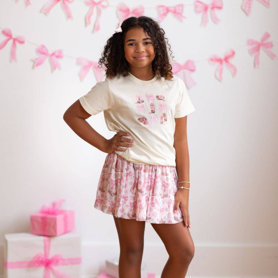 Boots and Bows Cowgirl Short Sleeve T-Shirt