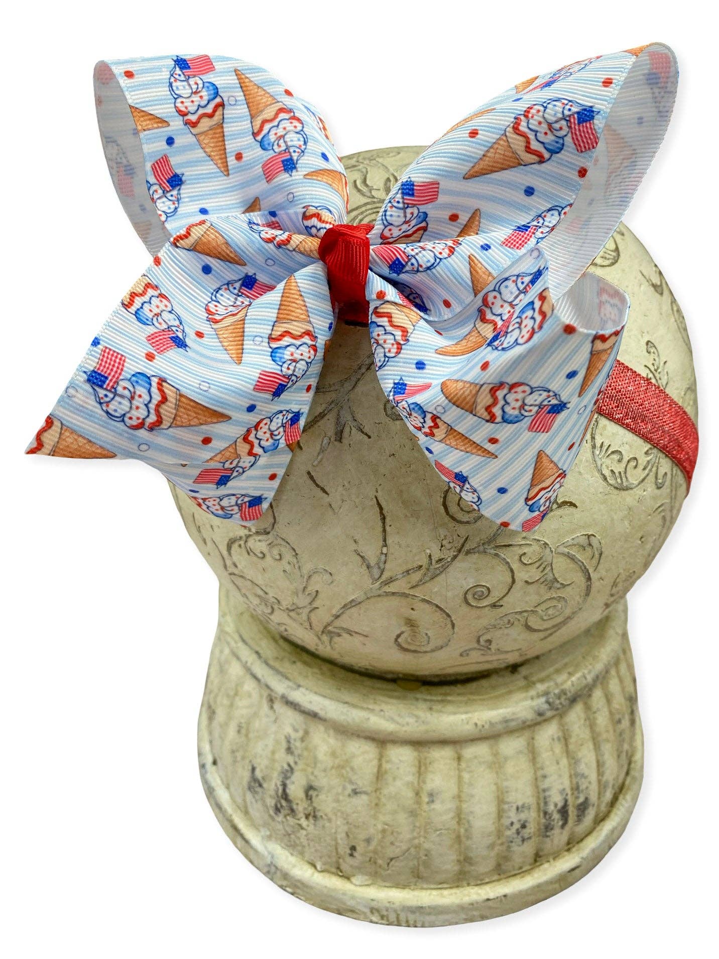 American Ice Cream Cones Hair Bow