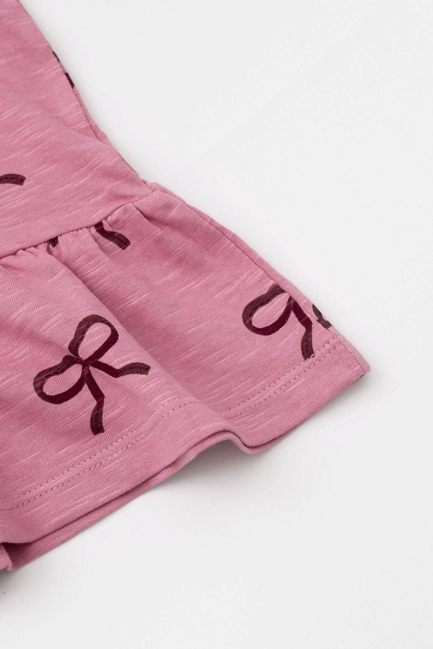 Pink Ribbons Long Sleeve Peplum Tee