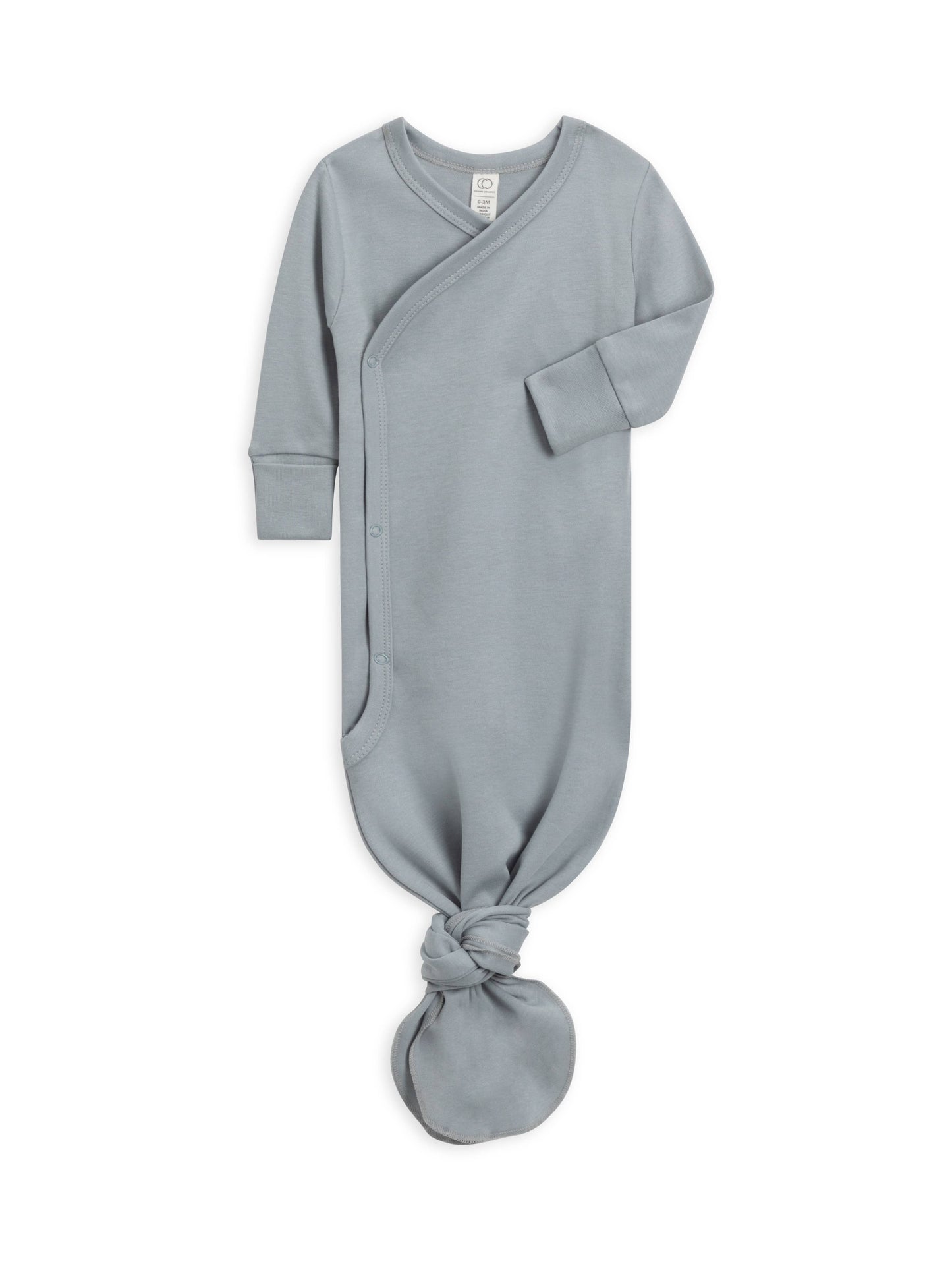 Colored Organics - Organic Newborn Indy Kimono Gown + Knot Hat - Mist