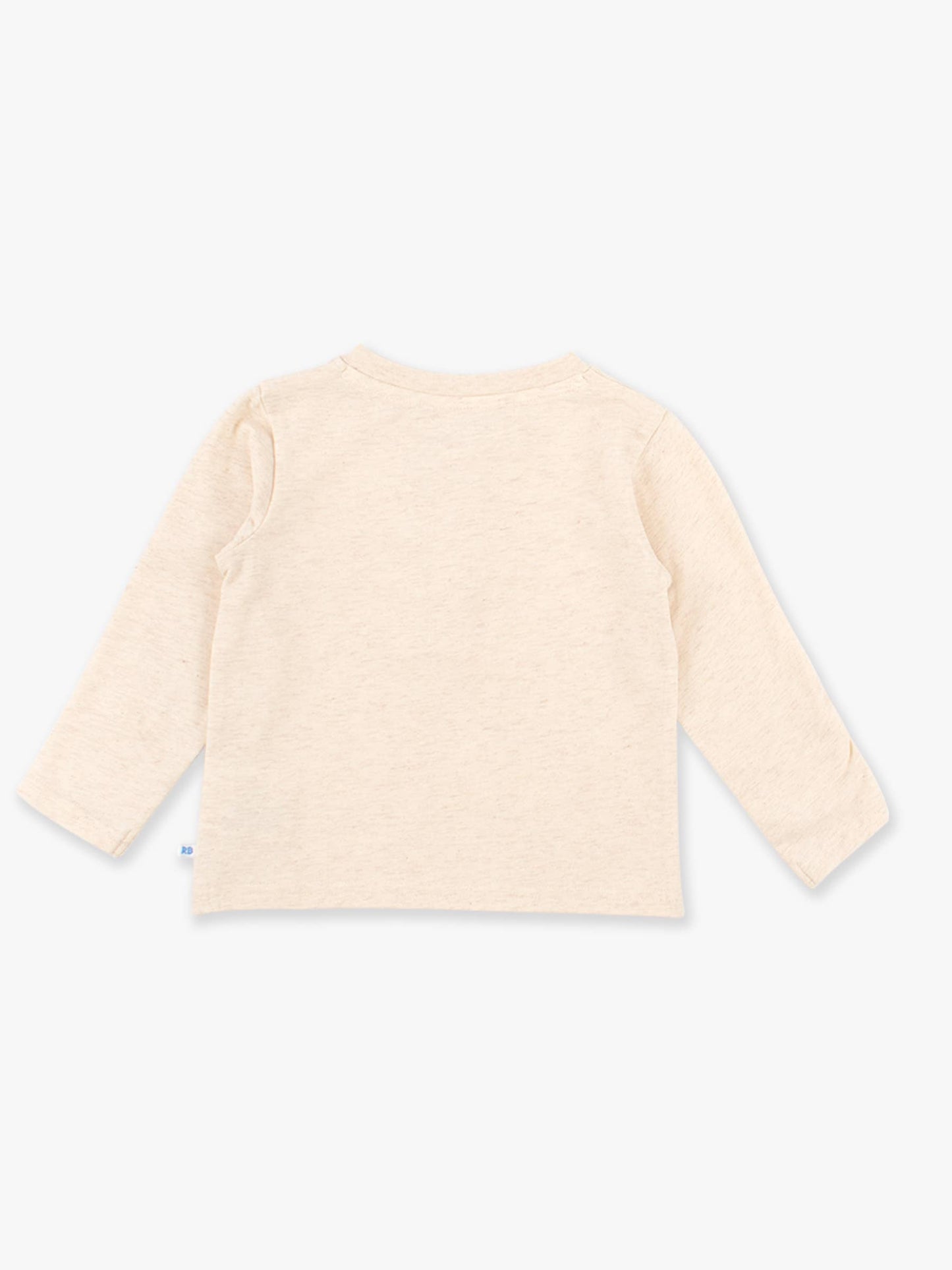 RuffleButts + RuggedButts - Boys Heather Oatmeal Knit Long Sleeve Henley Tee