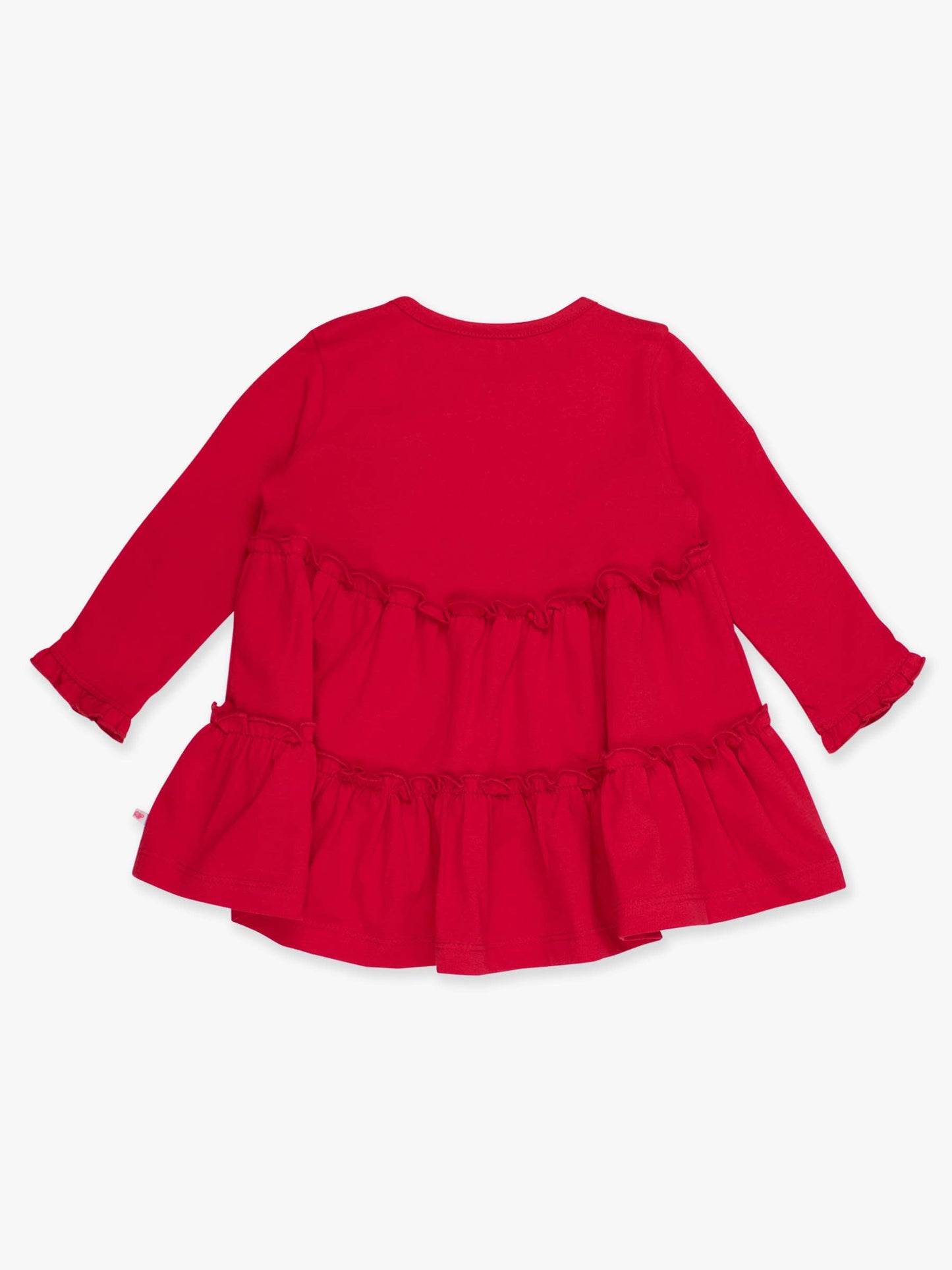 RuffleButts + RuggedButts - Girls Red Knit Ruffle Tiered Tunic Top