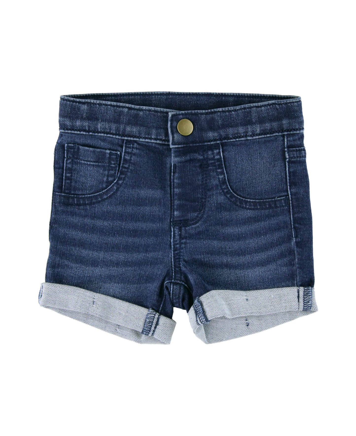 RuffleButts + RuggedButts - Girls Medium Wash Stretch Denim Shorts