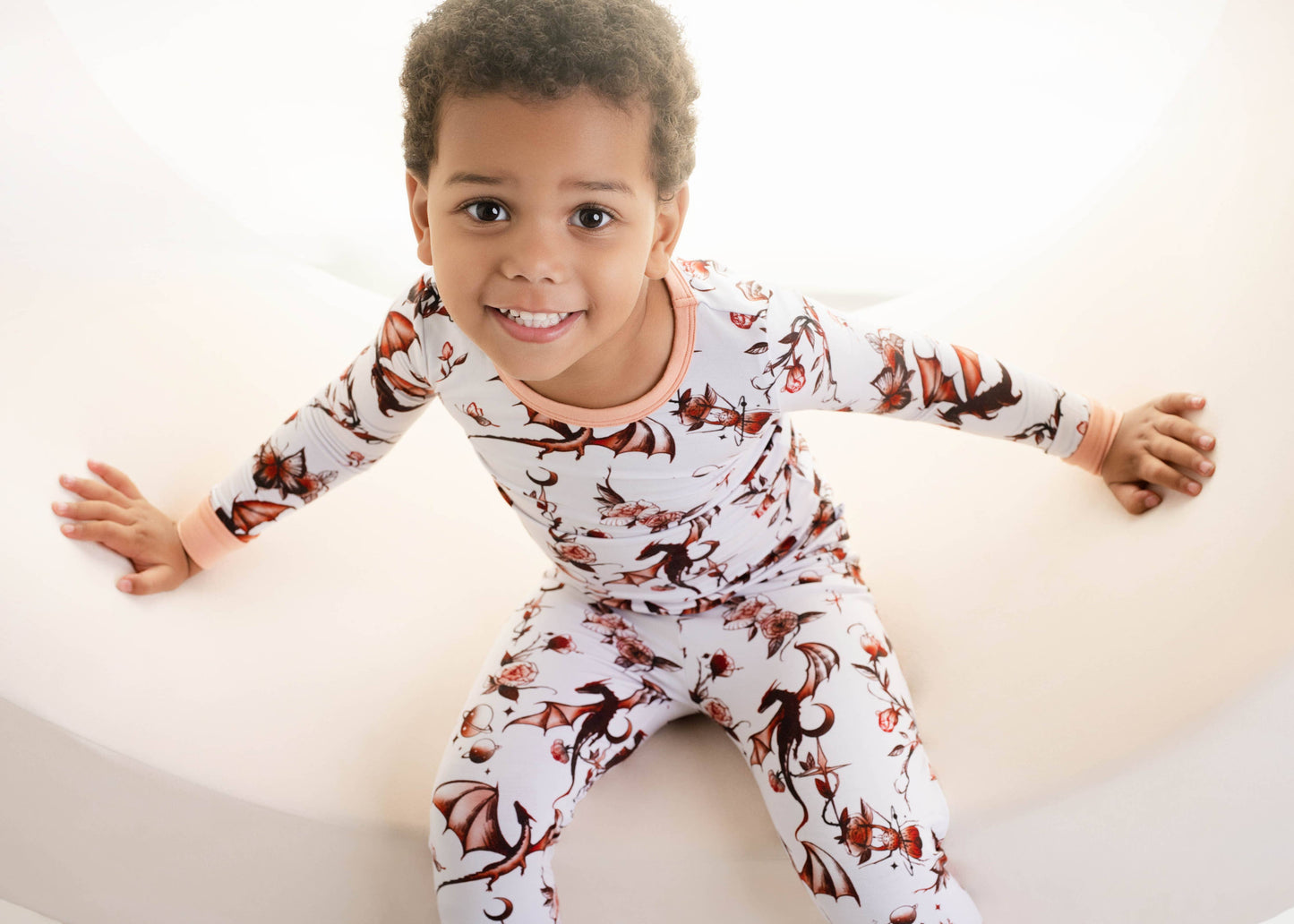 Dreaming with Dragons Long Sleeve Kids Bamboo Pajama Set