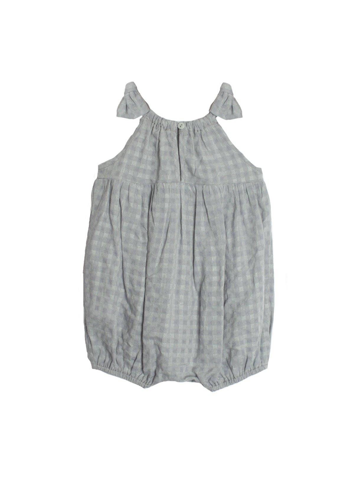 mabel + honey - Checkmate Blue Baby Romper