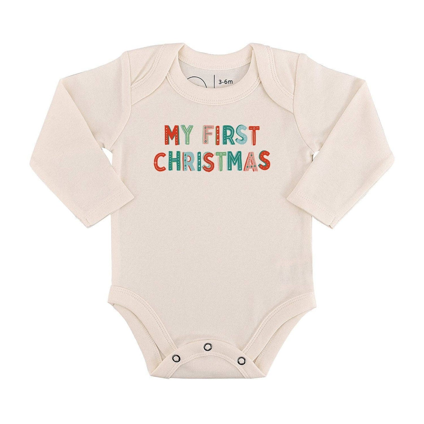 Finn + Emma - Graphic bodysuit | my first christmas (long sleeve) baby