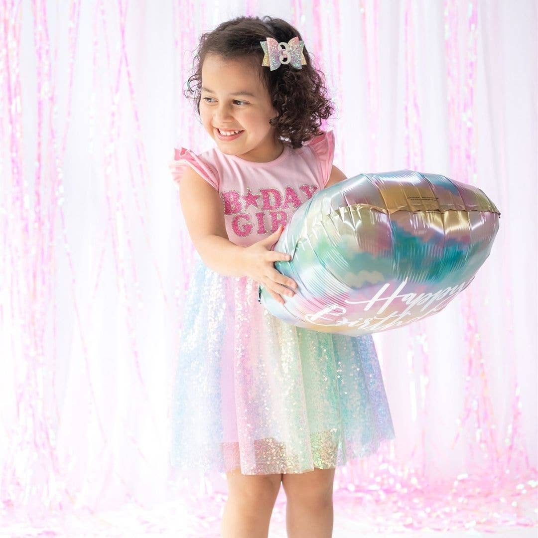 Sweet Wink - Pastel Rainbow Bow #3 Clip - Kids Birthday Hair Clip