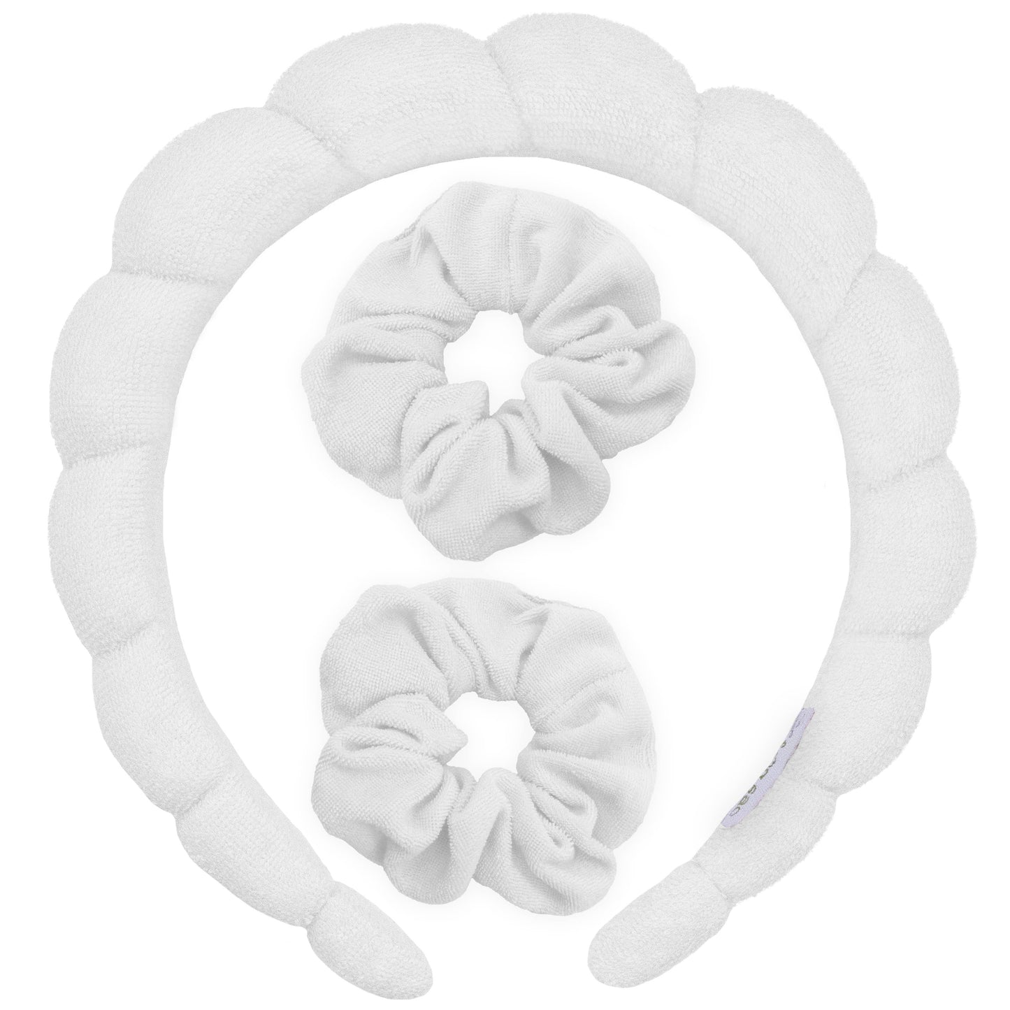 Spa Headband & Scrunchie Wristband Set