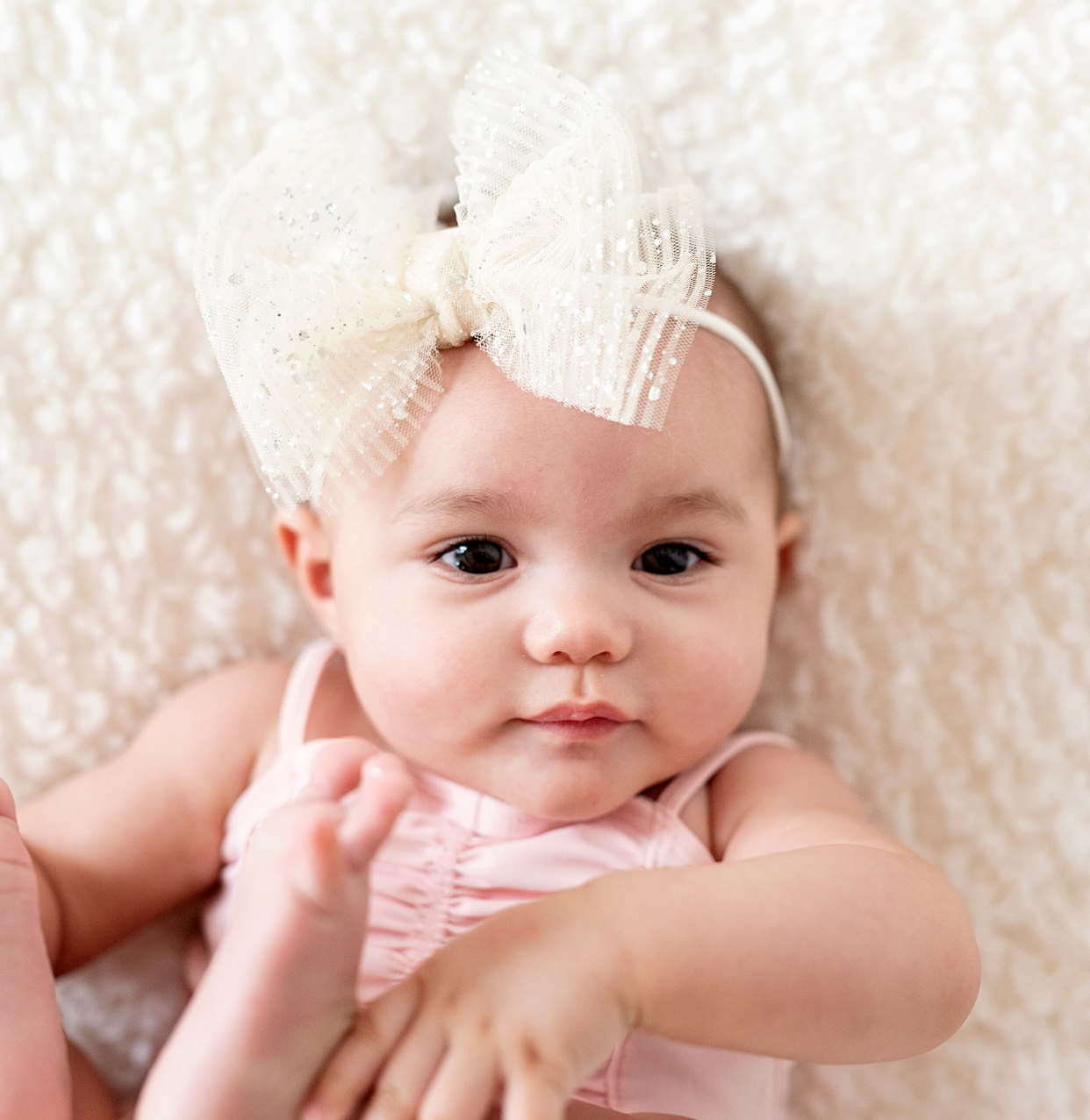 Baby Bling® Tulle FAB® Skinny nylon headband with tulle bow