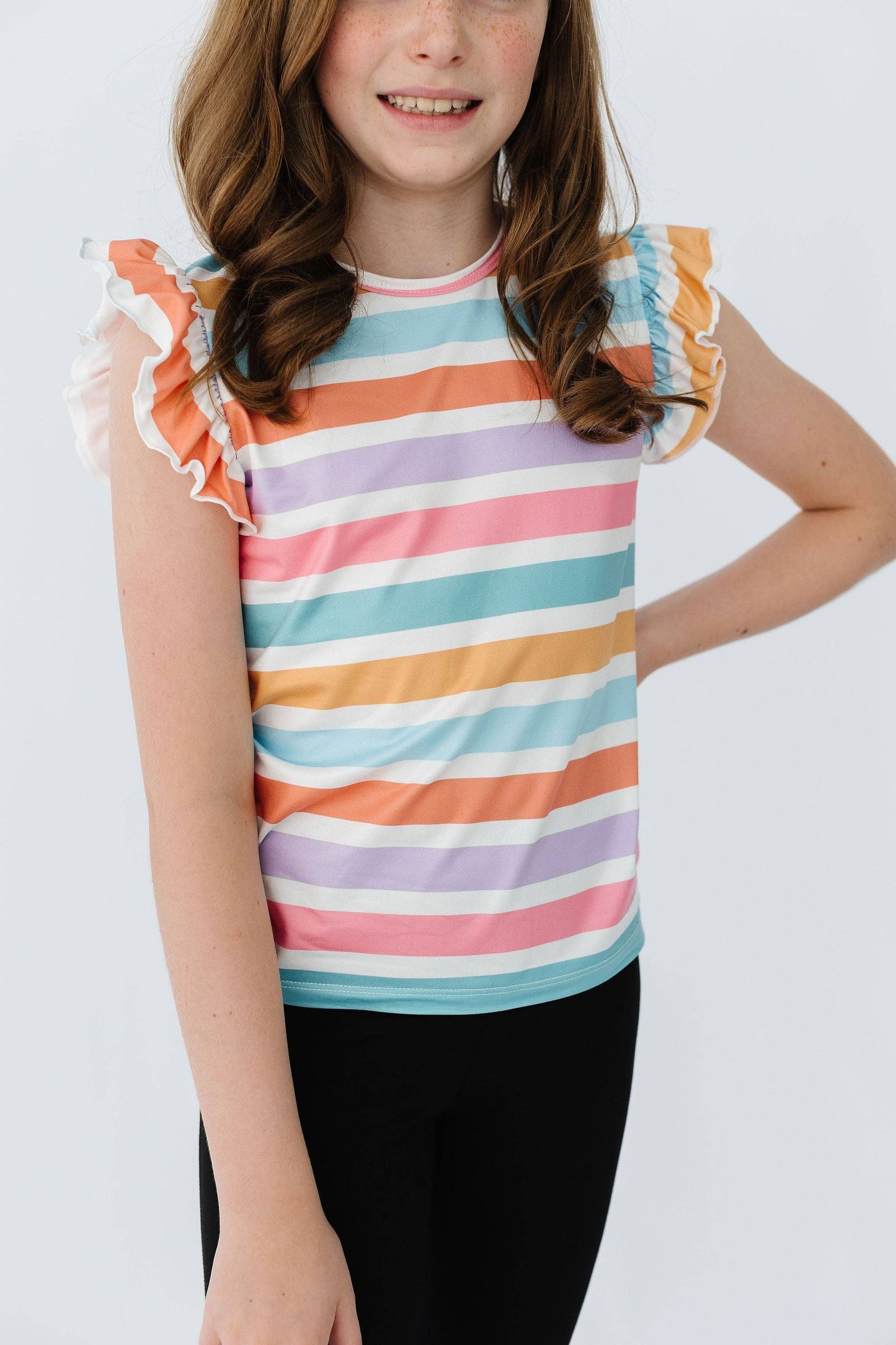 Striped Ruffle Tee