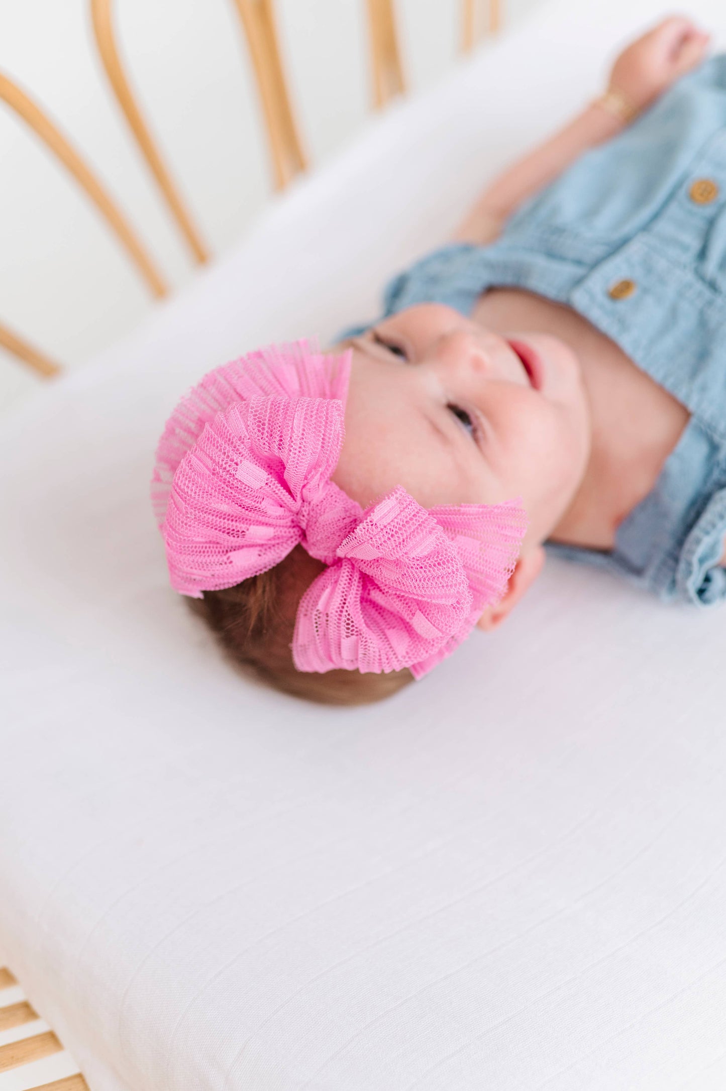 Baby Bling® Tulle FAB® Skinny nylon headband with tulle bow