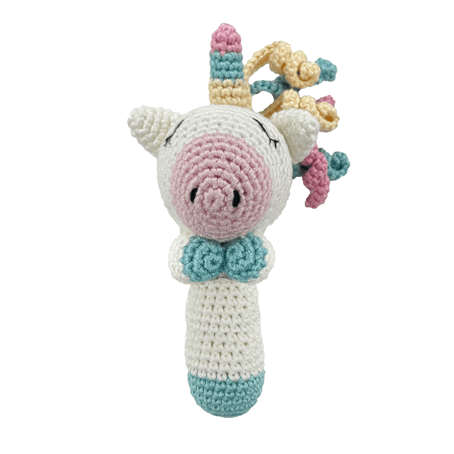 Unicorn Crochet Stick Rattle