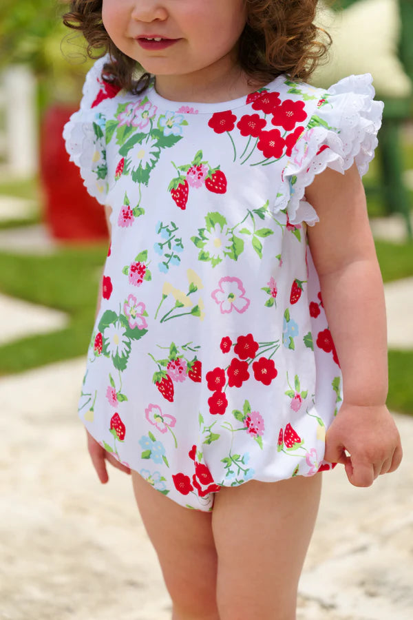 TBBC | Ruehling Ruffle Bubble - Berry Sweet with Worth Avenue White