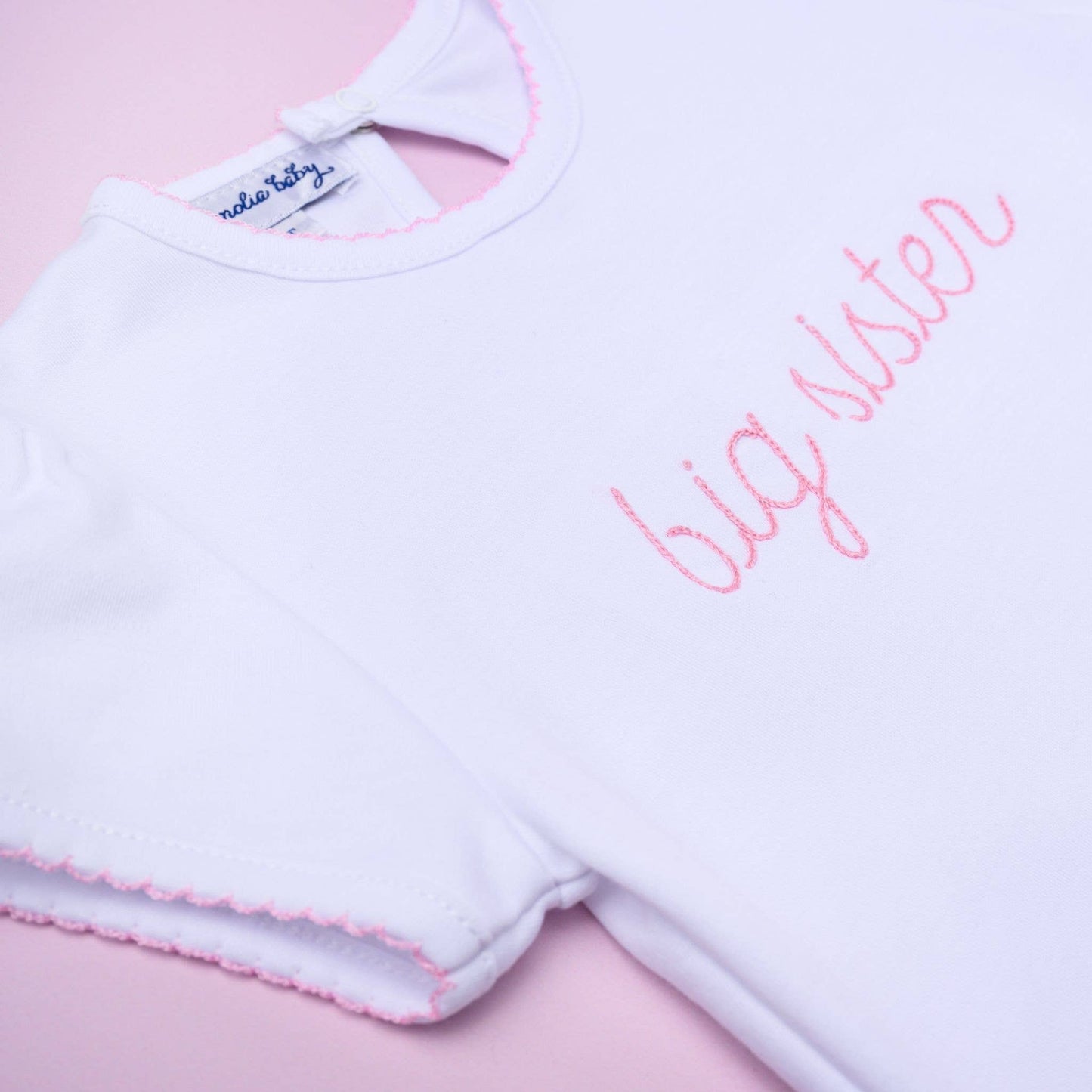 Magnolia Baby | Big Sister Embroidered T-Shirt