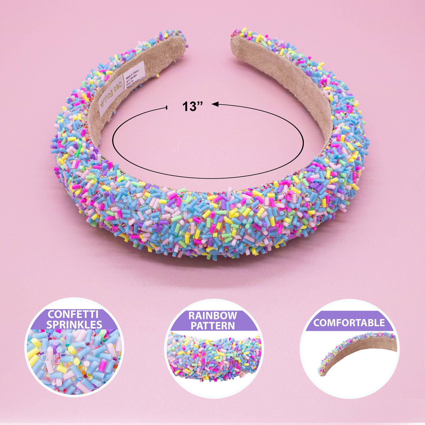 Rainbow Confetti Sprinkles Headband