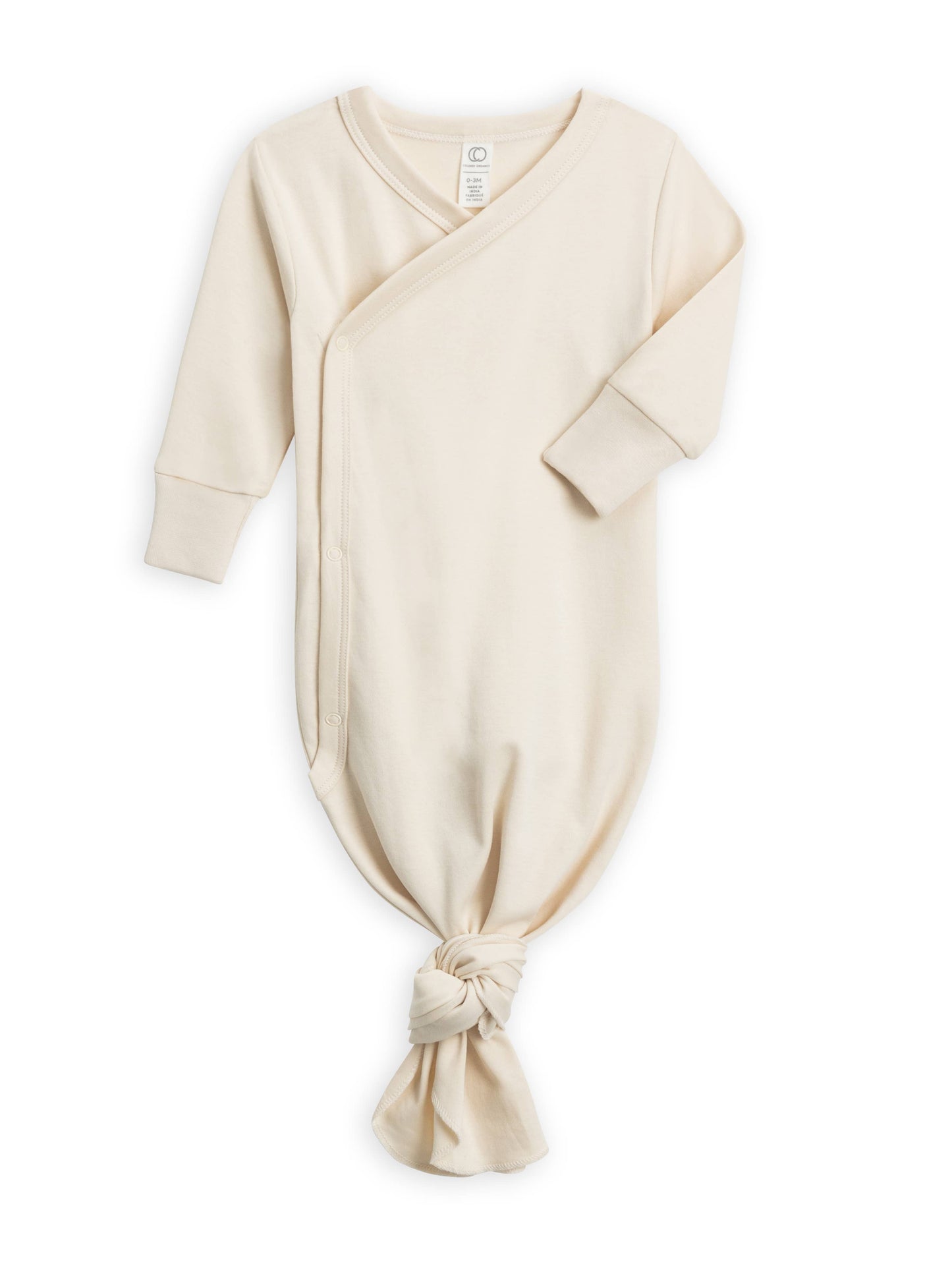 Colored Organics - Organic Newborn Indy Kimono Gown - Natural